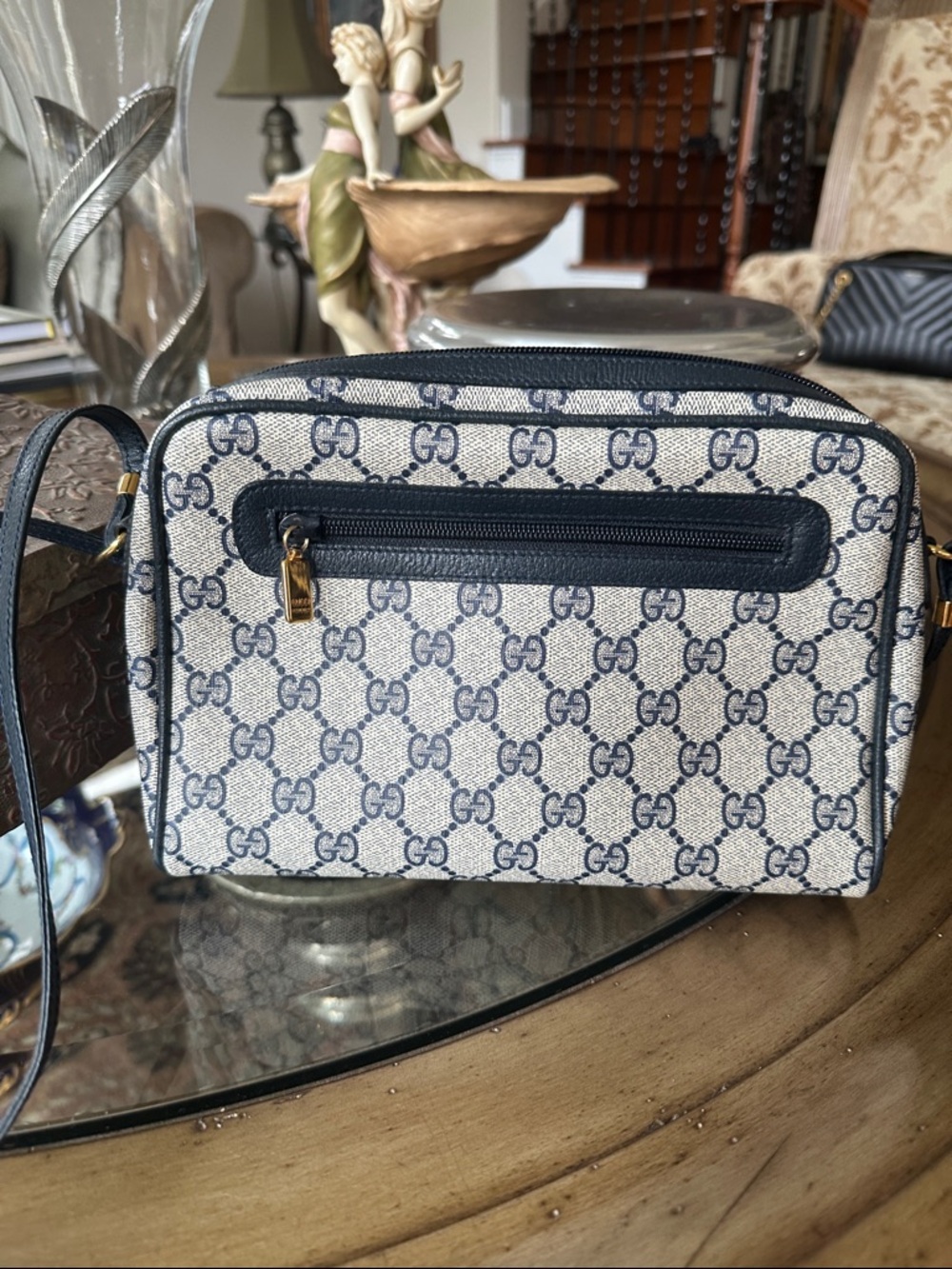 Vintage Gucci Ophidia Web
GG Supreme Navy Canvas
Crossbody Bag